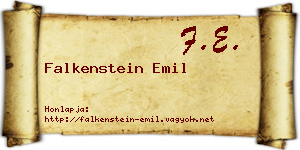 Falkenstein Emil névjegykártya